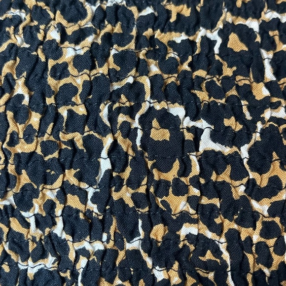 CW Classics Animal Print Smocked Bodice Midi Dress Size 2X  With 3/4 Sleeves EUC - Picture 3 of 6